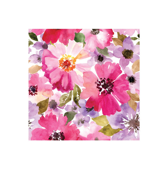Pink Daisy Printed Lunch Napkin, 20pk