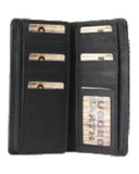 Rugged Earth Black Leather Fold-Over Organizer, Style 880035