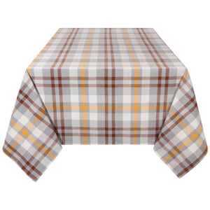 Now Designs Second Spin Plaid Maize Tablecloth, 60x120"