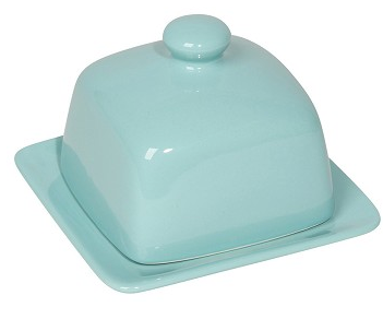 Now Designs Square Butter Dish, Eggshell