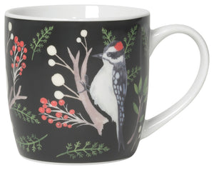 Mug, Winter Birds 12oz Porcelain