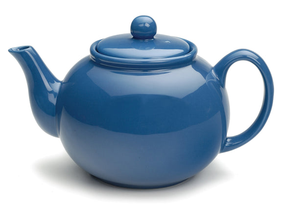 RSVP Stoneware Teapot 42oz, Light Blue