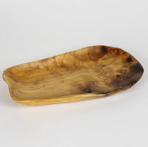 Greener Valley Hand-Crafted Live Edge Wood Platter, Medium-Small