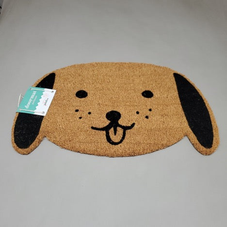 Danica Dog-Shaped Coconut Fiber Doormat, 30x18