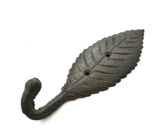 Nostalgia Vintage Look Leaf Hook, Brown