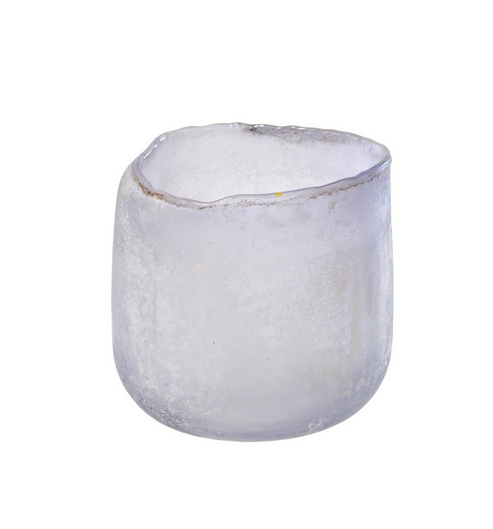 Indaba Frosted Glass Votive, Roca Medium - Lilac