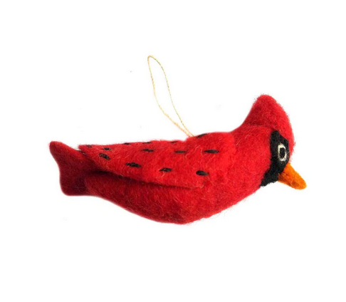 Hamro Felt Ornament, Cardinal (Red)