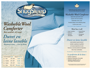 Washable Wool Duvet Regular Weight, Double