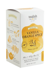 Tealish Gourmet Classics - Vanilla Orange Spice Black Tea, 15 Teabags
