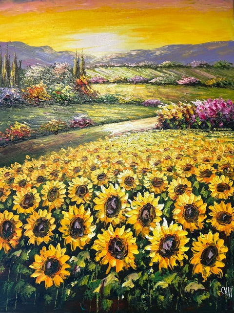 Sunflowers Large Painting