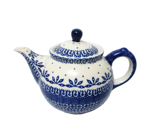 0.75L Morning Teapot, Blue on White