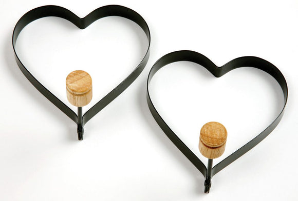 NorPro Heart-Shaped Pancake / Egg Ring Set, 2pc