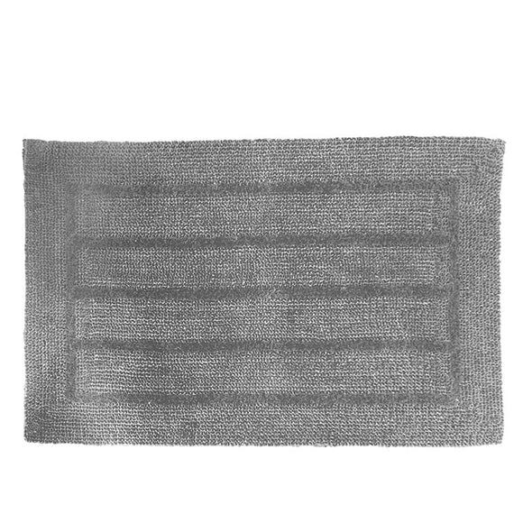Harman Reversible Luxe Cotton Bath Mat, Grey 20x32