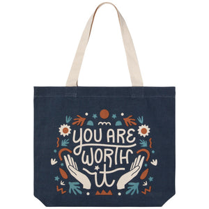 Now Designs Tote Bag, 18x15" You Are Worth It