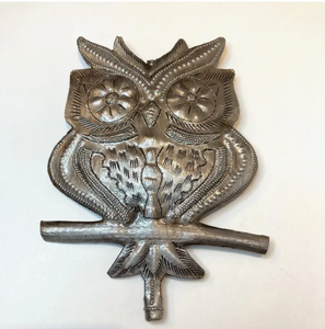 Dandarah Garden Stake, Metal Owl 36"
