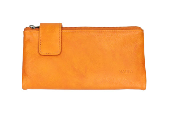 NAPPA Leather Ladies Wallet, Charlotte - Orange