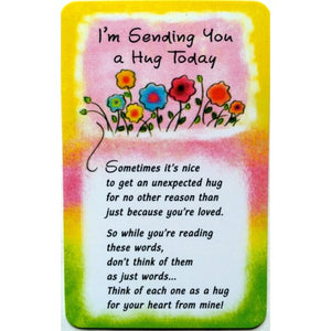 "I'm Sending You A Hug Today" Wallet Card