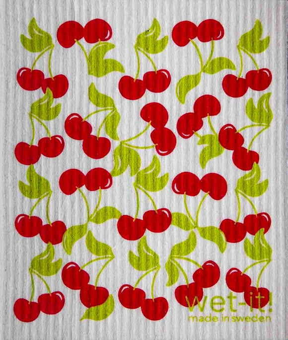 Sweet Cherries Wet-It Swedish Dishcloth