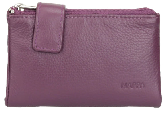 NAPPA Leather Ladies Wallet, Mini Charlotte - Lilac