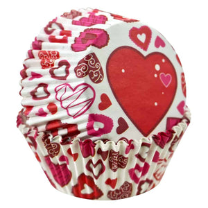 R&M Valentines Hearts Cupcake Liners, 50pk