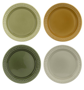 Harmony Salad Plates, 8" Asst'd Colours, Set of 4