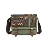 Davan Canvas Shoulder Bag w/ Aztec Design