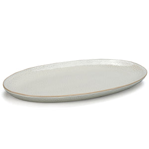 BIA Truffles Oval Serving Platter, Cream 9x14.75"