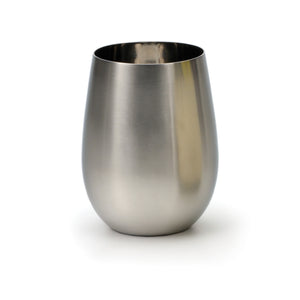 RSVP Stemless Wine Glass, Stainless Steel