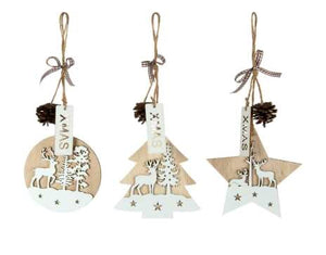 5" Star/Disc/Tree Ornament with Deer