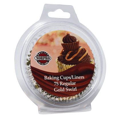 Gold Swirl Muffin Baking Cups, 75pc