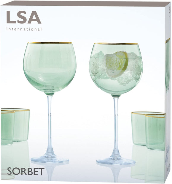 LSA Sorbet Balloon Glasses, Melon Set of 2 525ml