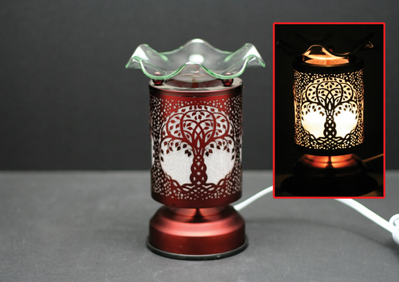 Touch Sensor Lamp - Copper Tree of Life w/Scented Oil Holder, 6.5