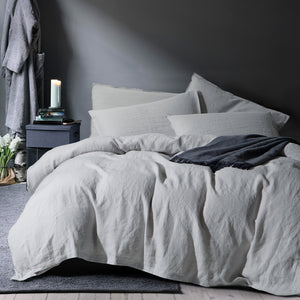 Daniadown Quarry Linen Duvet Cover Set, Queen 90x90"