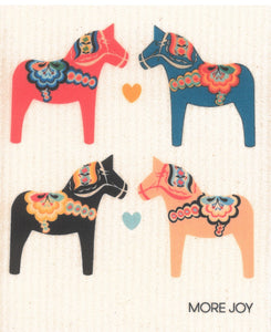 Dala Horse Kissing - MORE JOY Swedish Cloth