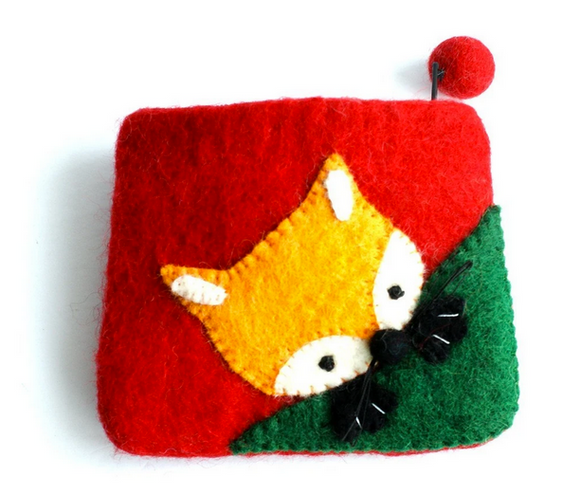 Purse, Red With Fox Head