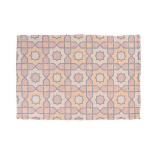 Lisbon Tiles Bath Mat, Pink & Peach 24x36"