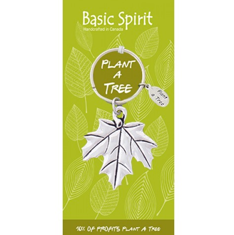 Basic Spirit 'Global Giving Key Chain, Maple Leaf (Plant A Tree)