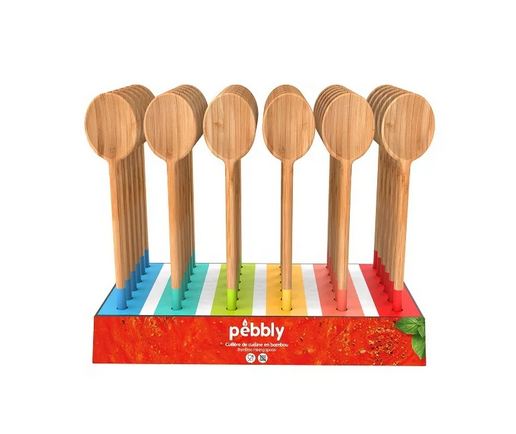 Pebbly Bamboo Mixing Spoon, Assorted Colours