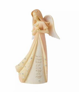 Foundations "Travel Angel" Angel Figurine. 4.7" H
