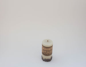 2x4" Lavender Beeswax Candle