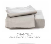 Brunelli Chantilly Sheet Set, Dark Grey - Queen