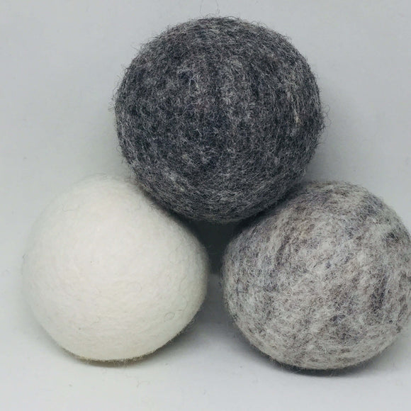 Fibres of Life Dryer Ball 3pc Set (Grey, Light Grey or White)