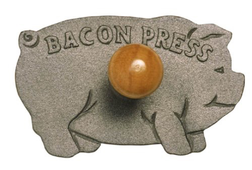 Pig Bacon/Grill Press, Wood Handle