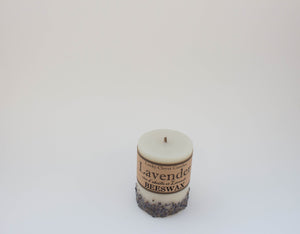 3x4" Lavender Beeswax Candle