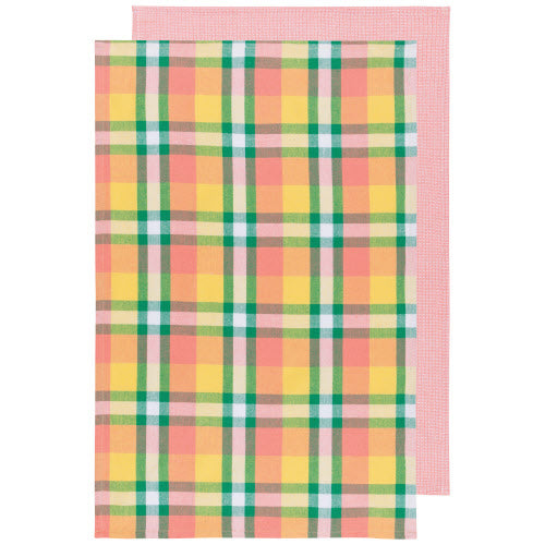 Now Designs Second Spin Tea Towel Set, 2pc Plaid Meadow