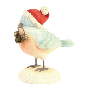 HRTCH Jingle Bell Christmas Bird, 2.5" H