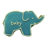 Elephant Polyresin Blue Cookie Cutter, 3.5"