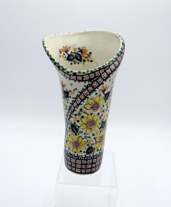 Vase, Tall, 23cm, Sunflower