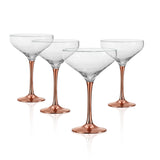 Coppertino Cocktail Coupe Glasses, Set/4