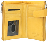 NAPPA Leather Ladies Wallet, Mini Charlotte - Yellow